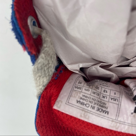 Kids Boys Girls DC Shoe Skateboard Skater Style Sneaker Blue Red White - Picture 7 of 7